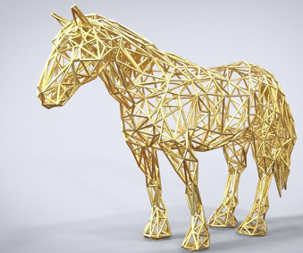 金屬3D打印馬型創(chuàng  )意禮品